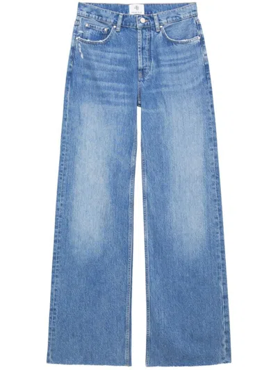 ANINE BING ANINE BING HUGH LOGO-PATCH WIDE-LEG JEANS