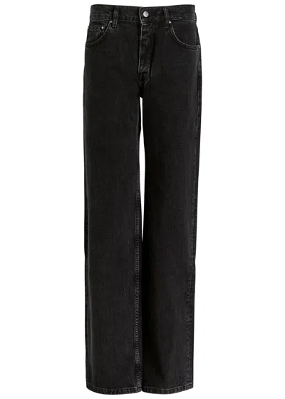 Anine Bing Hugh Wide-leg Jeans In Black