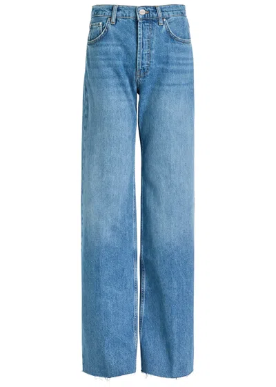Anine Bing Hugh Wide-leg Jeans In Blue