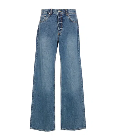 Anine Bing Hugh Wide-leg Jeans In Blue
