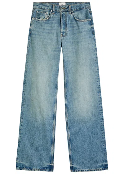 Anine Bing Hugh Wide-leg Jeans In Blue