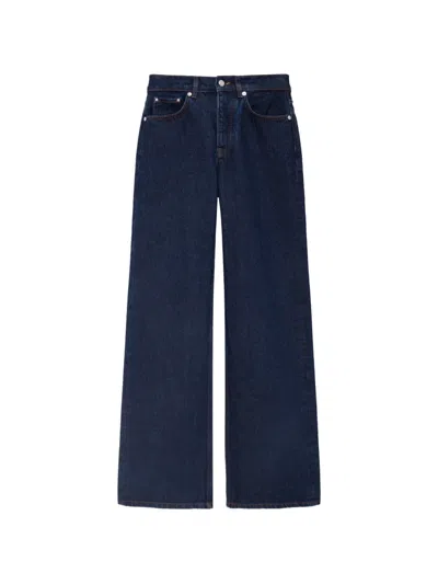 Anine Bing Hugh Wide-leg Jeans In Blue