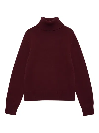 Anine Bing Red Sweaters In Burgundy