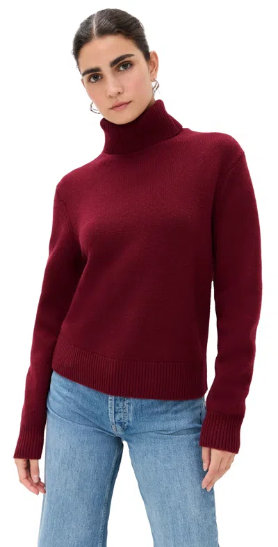 Anine Bing Idra Sweater Burgundy In Brown