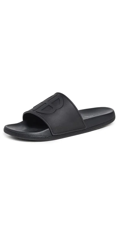 Anine Bing Isla Slides Marine Blue In Brown