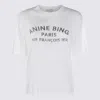Anine Bing Graphic Print Crew Neck Short Sleeve Top In White