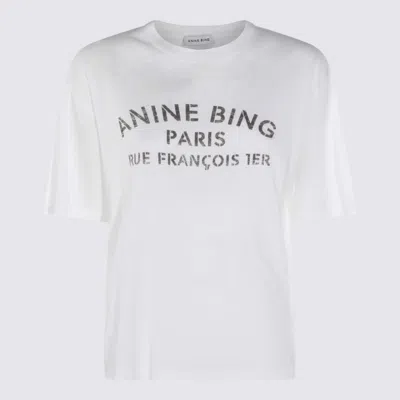 ANINE BING IVORY COTTON T-SHIRT