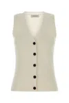 Anine Bing Ivory Wool Blend Lawrence Vest In Neutral
