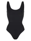 Anine Bing Jace Honeycomb Textured One-piece Swimsuit In Black