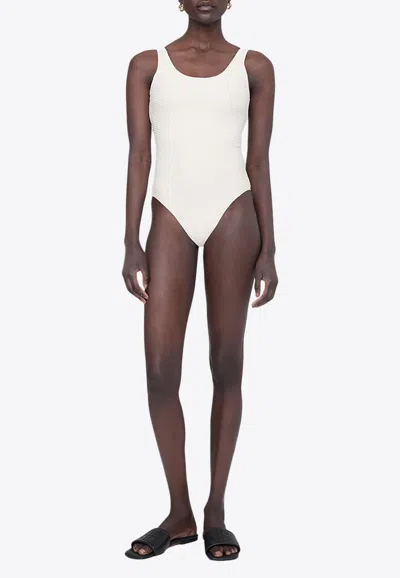 Anine Bing Jace One-piece Swimsuit In Neutral