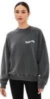 Anine Bing Jaci Daydreams Sweatshirt Washed Black In Washed Black