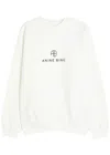 Anine Bing Jaci Logo Cotton-blend Sweatshirt In White