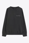 Anine Bing Jaci Printed Cotton-jersey Sweatshirt In Black