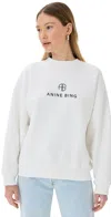 Anine Bing Jaci Sweatshirt Monogram In Ivory In Ivory