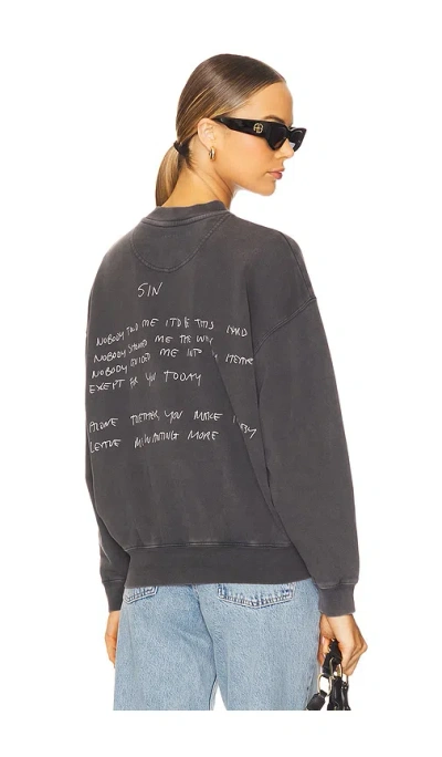 Anine Bing Jaci Sweatshirt In 洗水黑