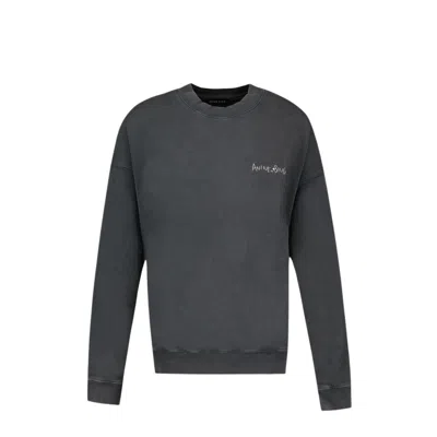 ANINE BING ANINE BING JACI SWEATSHIRT LYRICS - COTTON - BLACK