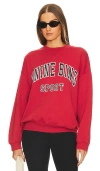 Anine Bing Jaci Organic-cotton Sweatshirt In Red