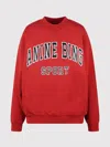 Anine Bing Crew-neck Sweatshirt With Logo Print In Red