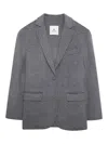 Anine Bing Quinn Blazer In Heather Grey In Gray