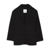 Anine Bing Oversized Wool-cashmere Blazer With Pockets And Padded Shoulders