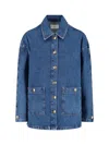 Anine Bing Relaxed Fit Jacket Patch Pockets In Blue