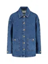 Anine Bing Relaxed Fit Jacket Patch Pockets In Blue
