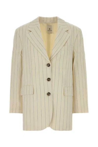 Anine Bing Jackets And Vests In Neutral