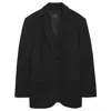 Anine Bing Buttoned Blazer In Black