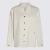 Anine Bing Wool And Cashmere Jacket With Long Sleeves In White