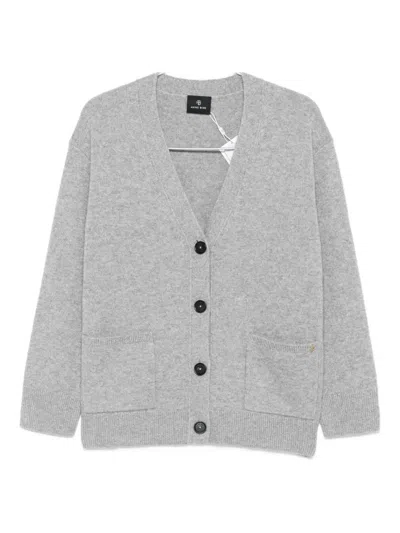 Anine Bing Jackson Button-fastening Cardigan In Gray
