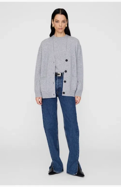 Anine Bing Jackson Cardigan In Gray