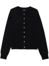 Anine Bing Jameson Wool Blend Cardigan In Black