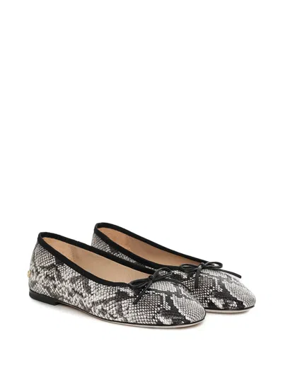 Anine Bing Jamie Bow Flats In Gray