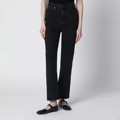 Anine Bing Jane High-rise Slim Jeans In Vintage Denim In Black