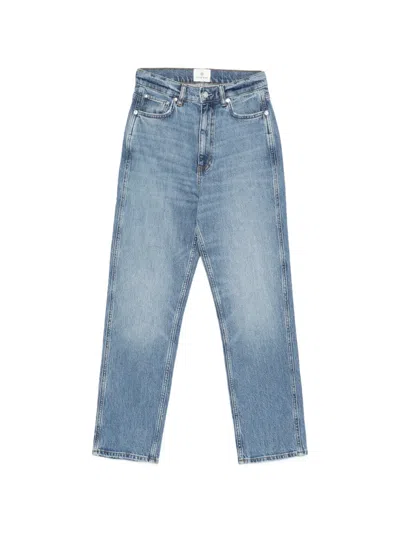 Anine Bing Jane High-waisted Jeans In Blue