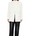 Anine Bing Jasmine Double-breasted Blazer In White