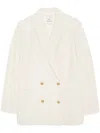 Anine Bing Jasmine Double-breasted Blazer In Neutrals