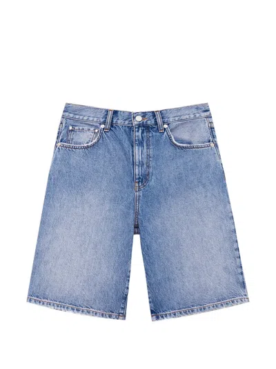 Anine Bing Jasper Denim Shorts In Blue