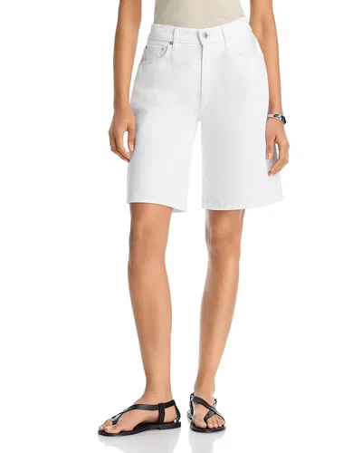 Anine Bing Jasper Cotton Shorts In White
