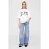 Anine Bing Jay Printed Cotton-jersey Sweatshirt In White