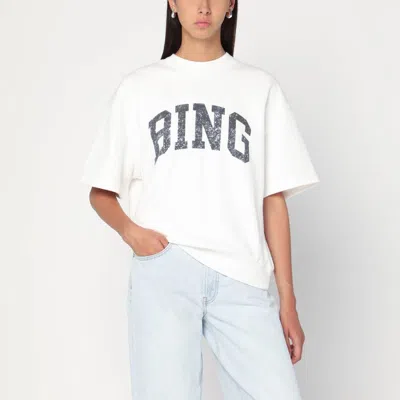 ANINE BING ANINE BING JAY BING WHITE COTTON SWEATSHIRT