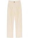Anine Bing Jay Linen Straight-leg Trousers In Yellow