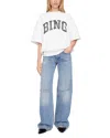 Anine Bing Jay Printed Cotton-jersey Sweatshirt In White