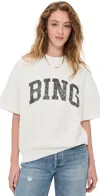 Anine Bing Jay Printed Cotton-jersey Sweatshirt In White