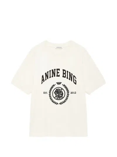 Anine Bing Jaylin Graphic-print T-shirt In Neutral