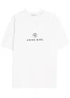 Anine Bing Jaylin Logo Cotton T-shirt In White