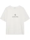 ANINE BING ANINE BING JAYLIN T-SHIRT MONOGRAM - IVORY CLOTHING