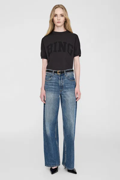 Anine Bing Jaylin Tee Bing In Vintage Black In Multicolor