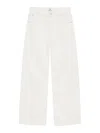 Anine Bing Womens Ecru Manon Wide-leg Mid-rise Denim Jeans In White