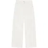 Anine Bing Womens Ecru Manon Wide-leg Mid-rise Denim Jeans In White